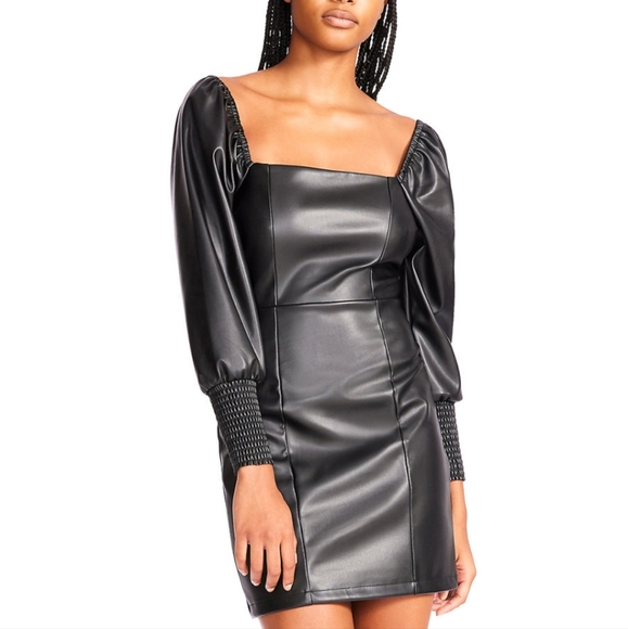 betsey johnson leather dress